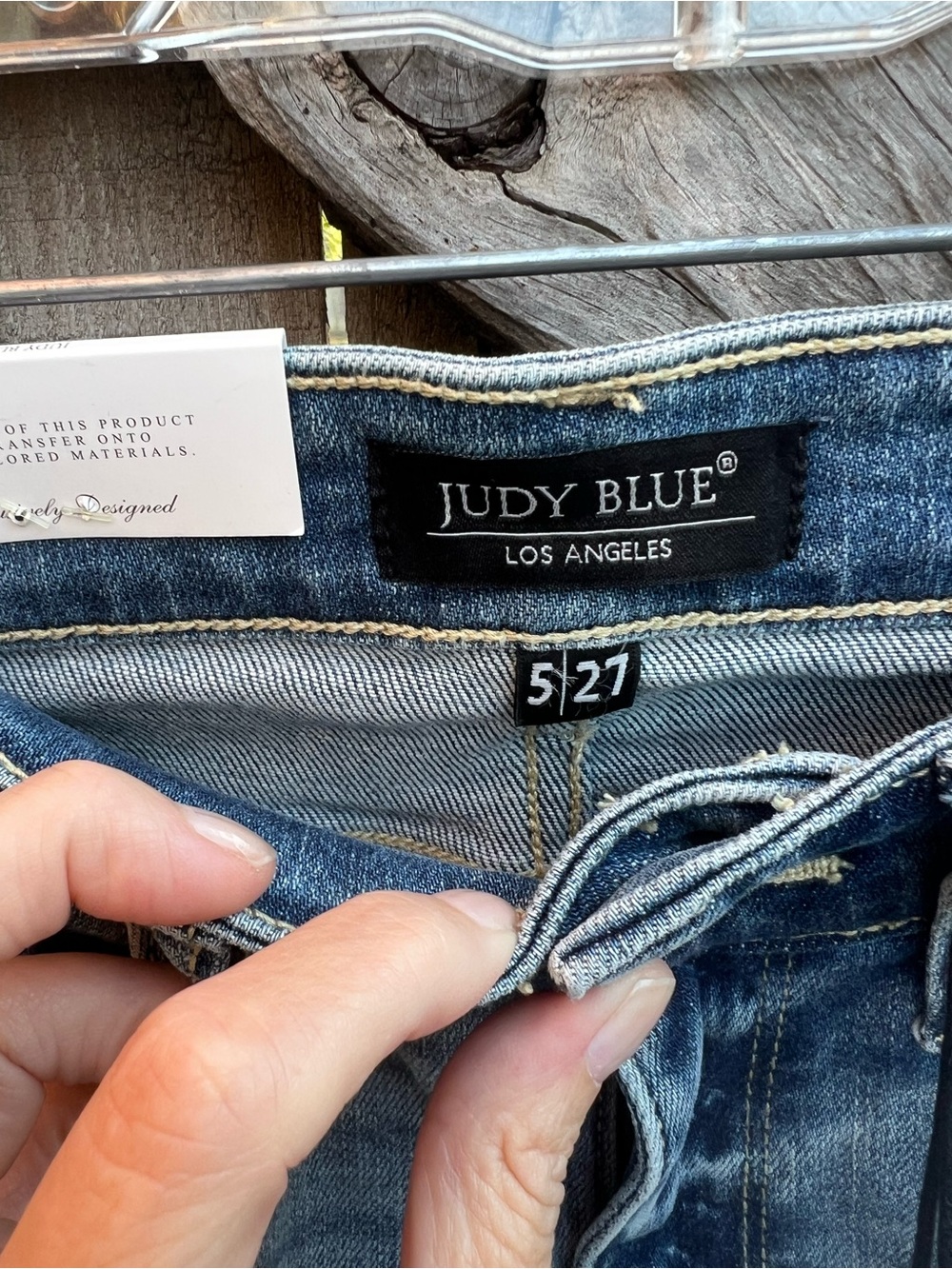 Judy Blue Distressed Light Blue paint splatter Skinny Jeans - Picture 6 of 11